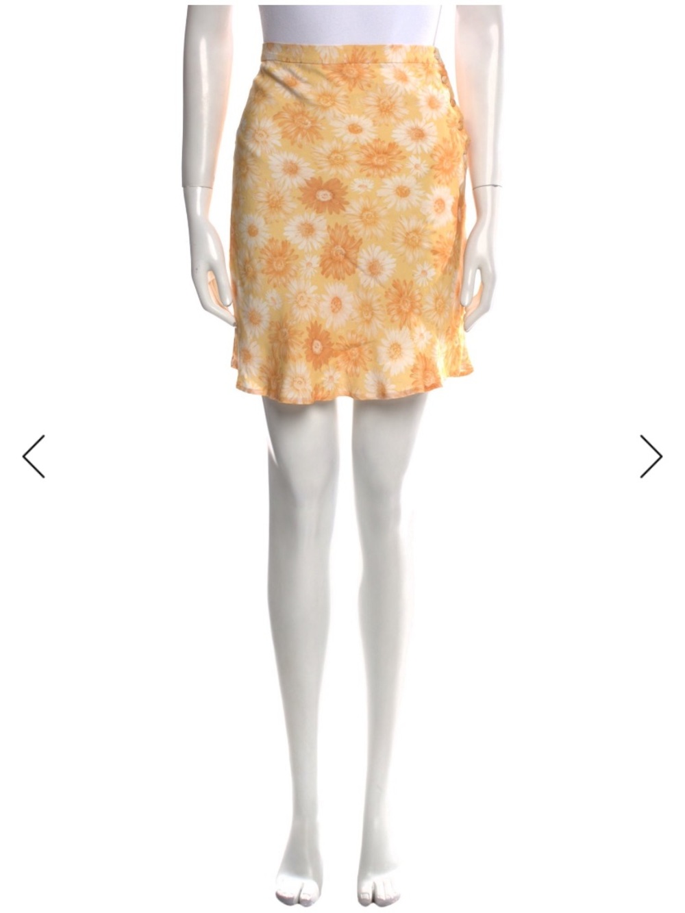 Rouje Yellow Floral Mini Skirt